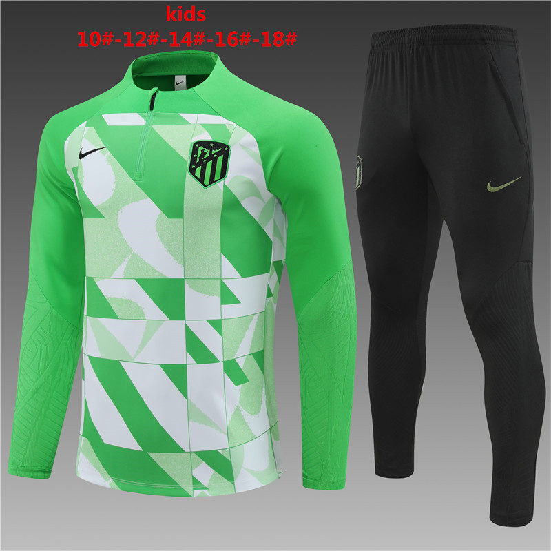Kids Atletico Madrid 23/24 Tracksuit - Green/White
